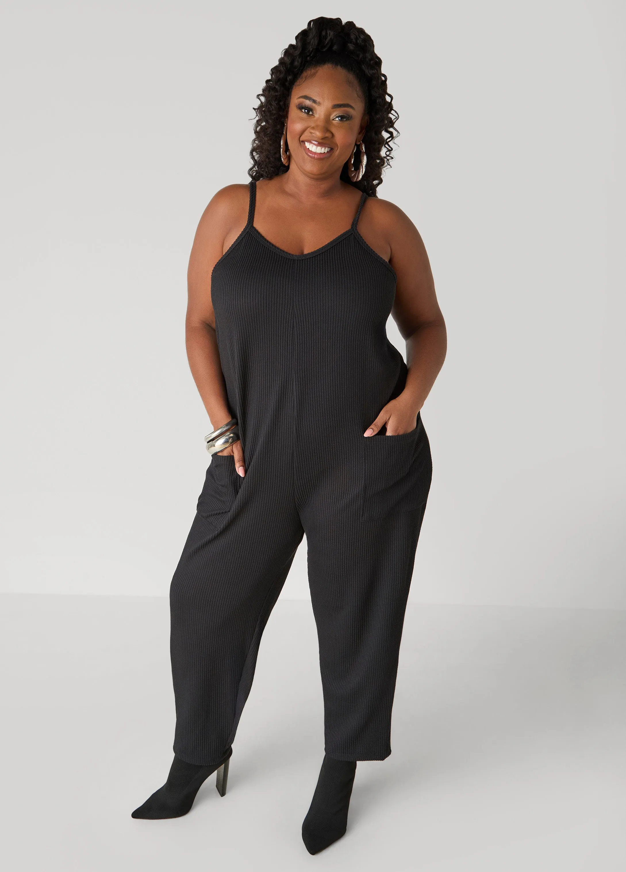 Ribbed Jersey Jumpsuit sold by Ashley Stewart product image thumbnail 3