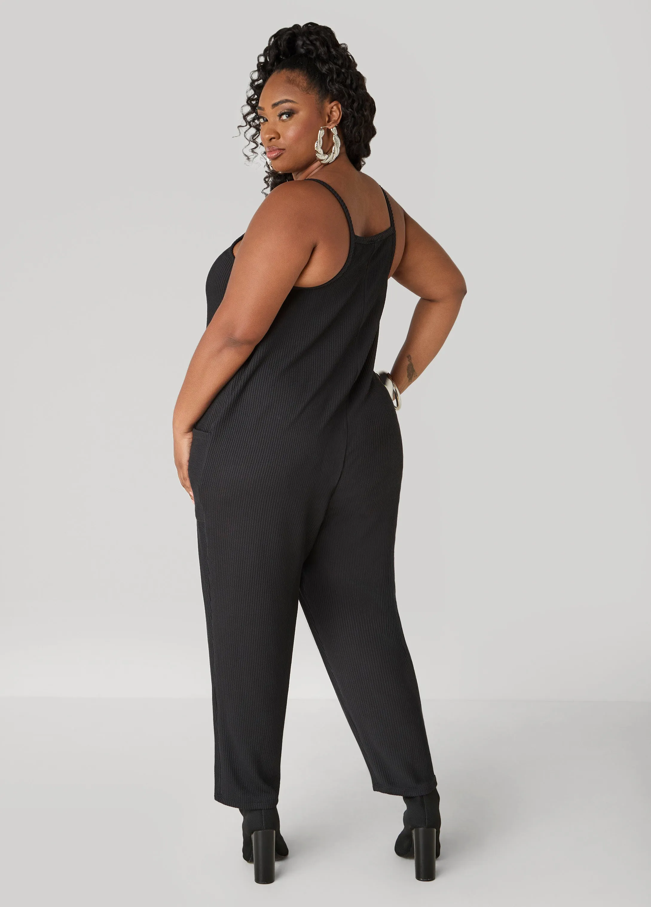 Ribbed Jersey Jumpsuit sold by Ashley Stewart product image thumbnail 2