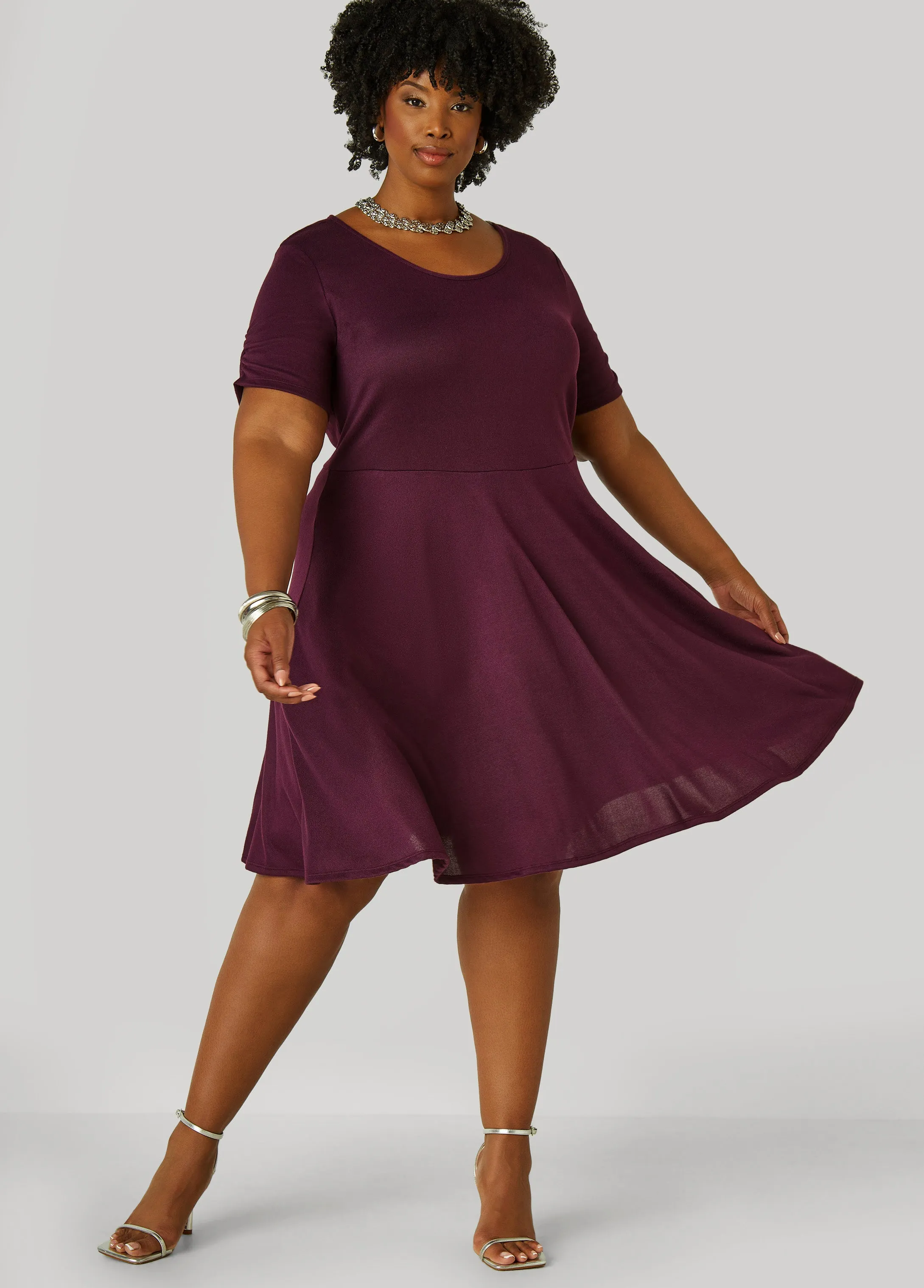 Gathered A Line Dress sold by Ashley Stewart product image thumbnail 3