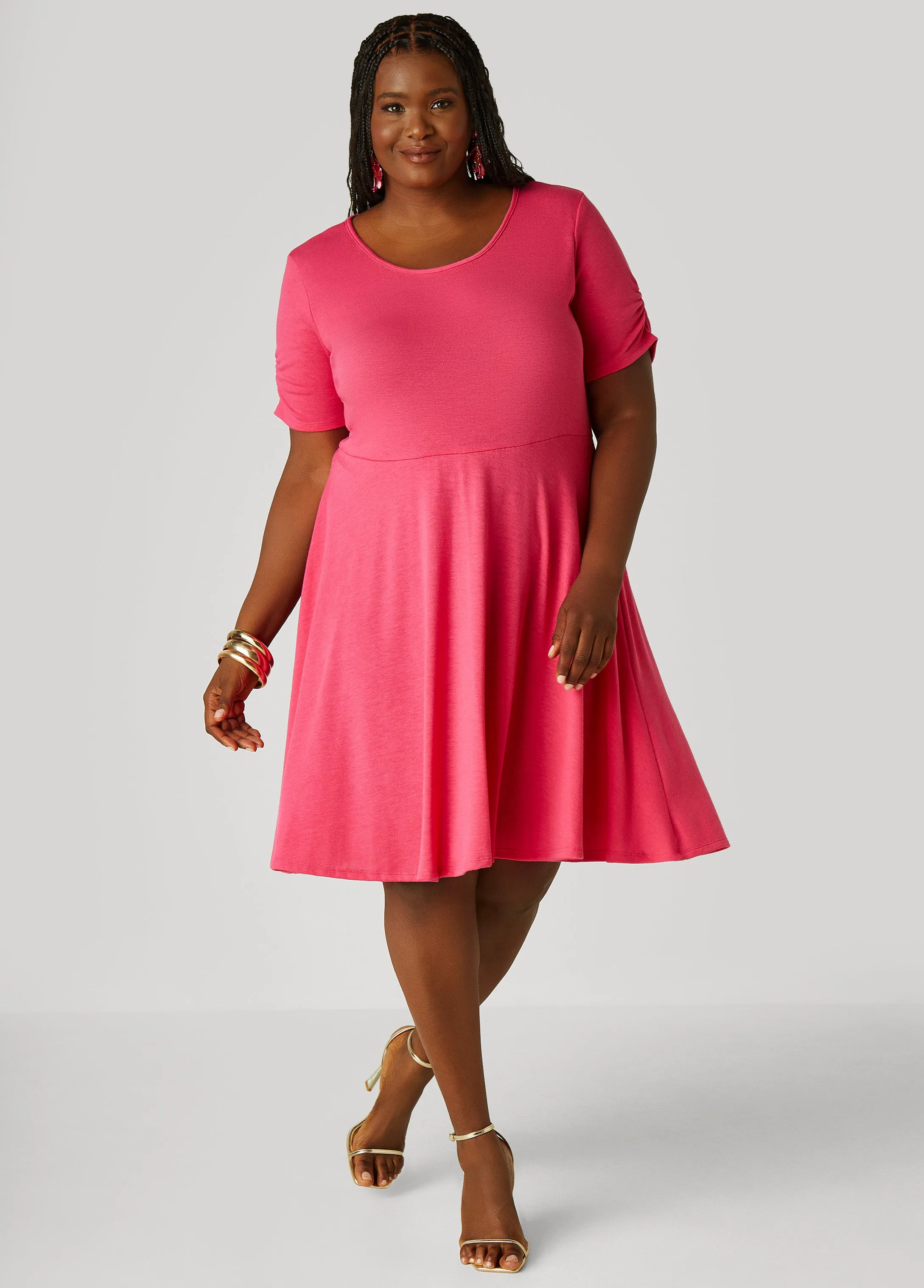Gathered A Line Dress sold by Ashley Stewart product image thumbnail 5