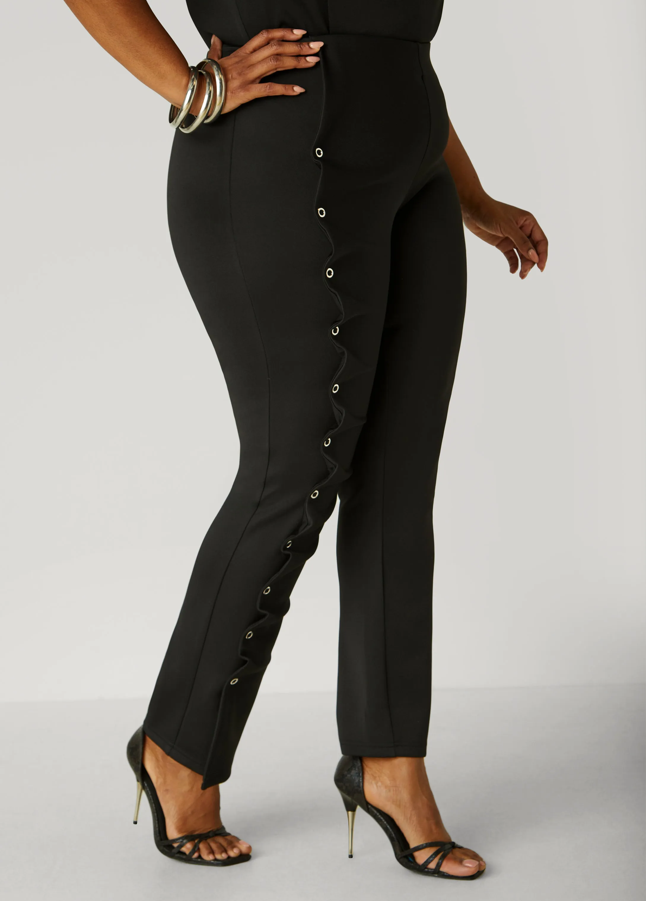 Snap Detailed Leggings sold by Ashley Stewart product image thumbnail 4