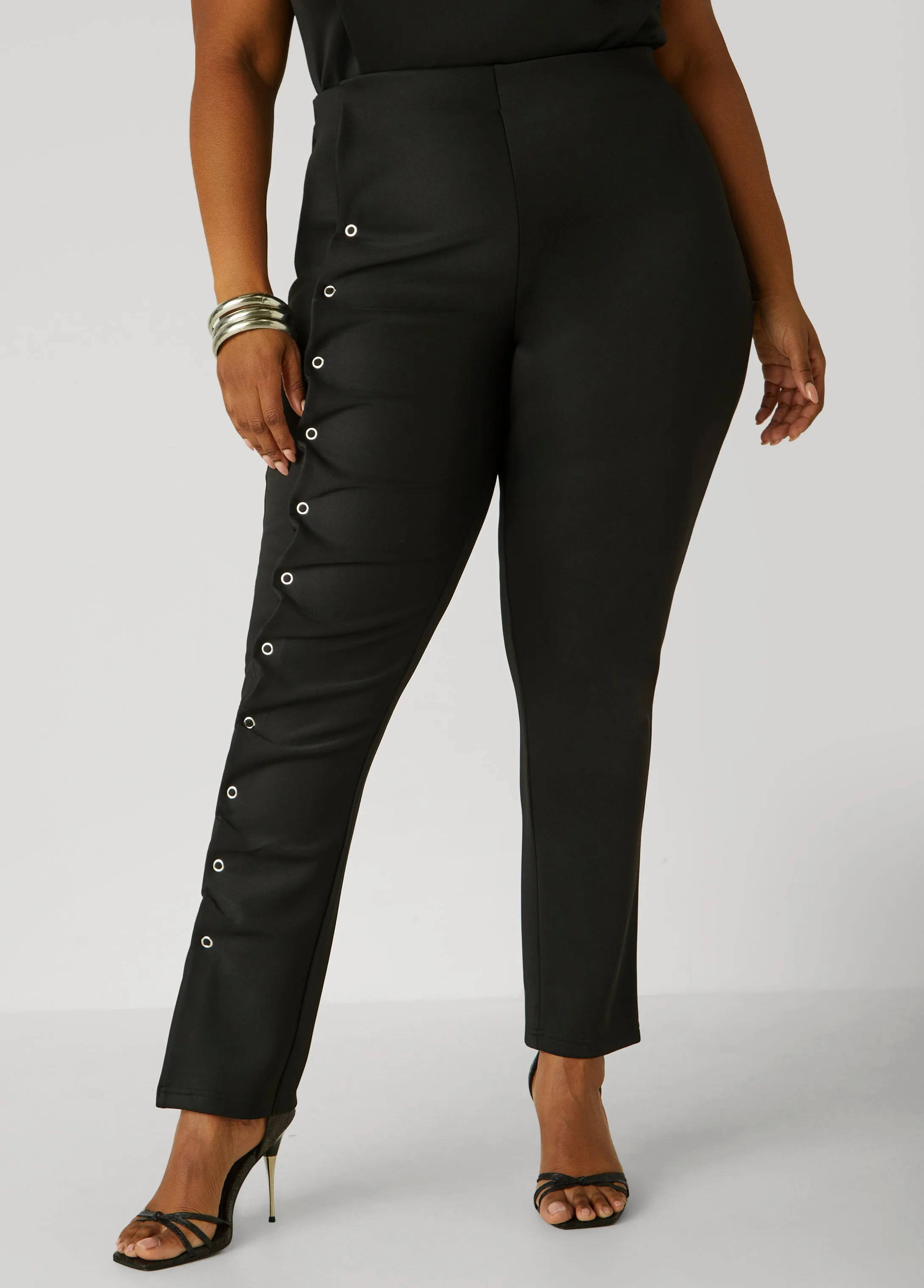 Snap Detailed Leggings sold by Ashley Stewart product image thumbnail 3