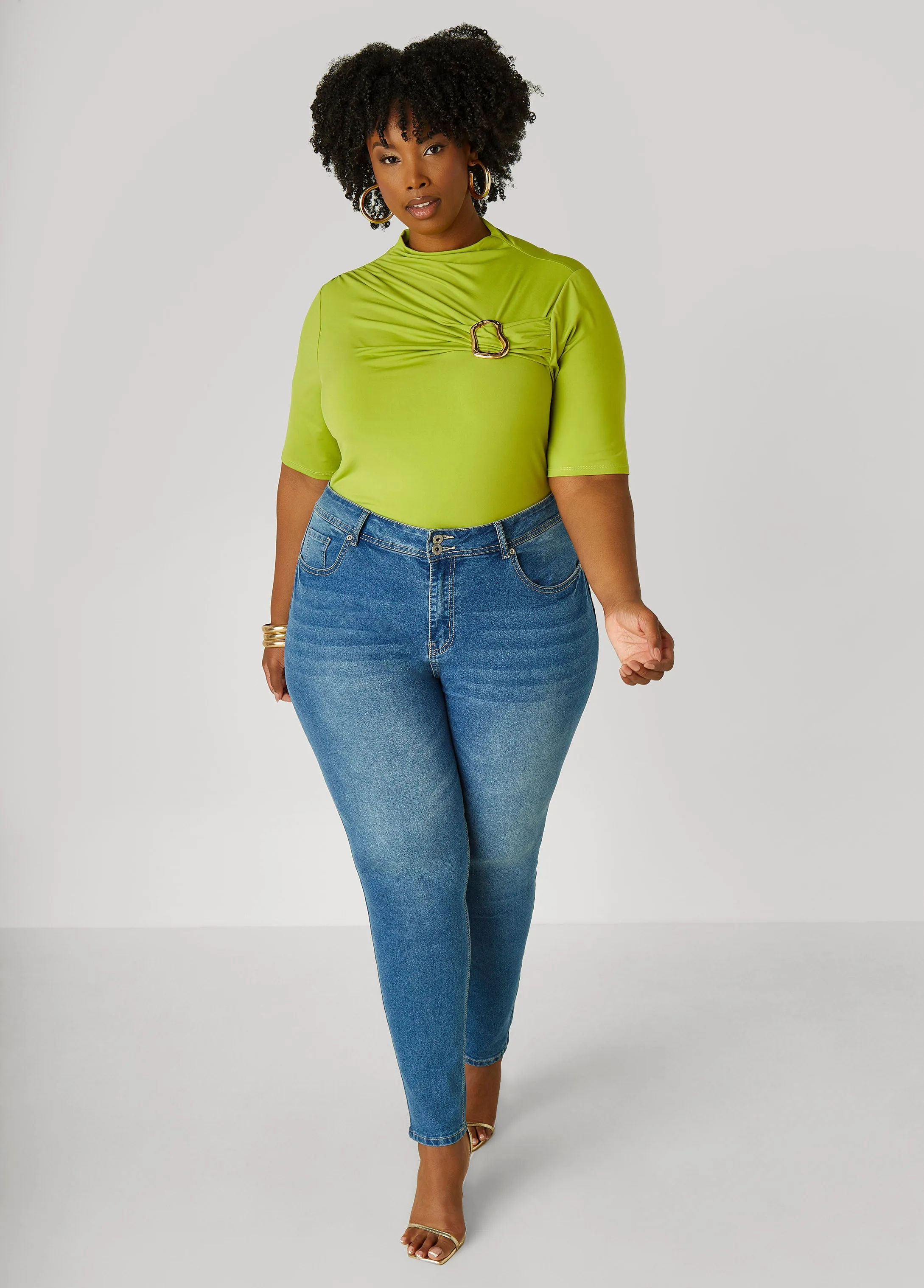 Gathered Embellished Top sold by Ashley Stewart product image thumbnail 3