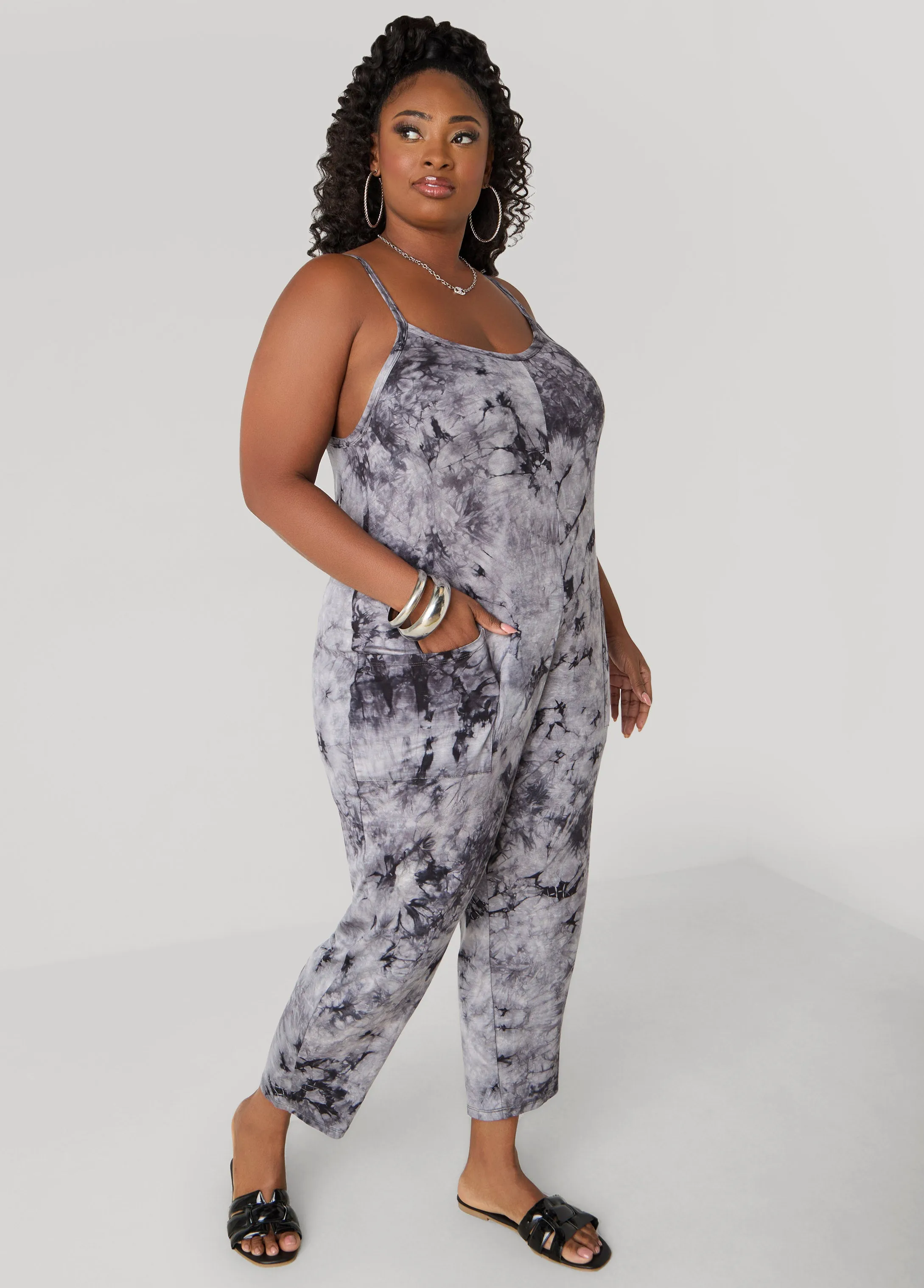 Tie Dyed Jersey Jumpsuit sold by Ashley Stewart product image thumbnail 3