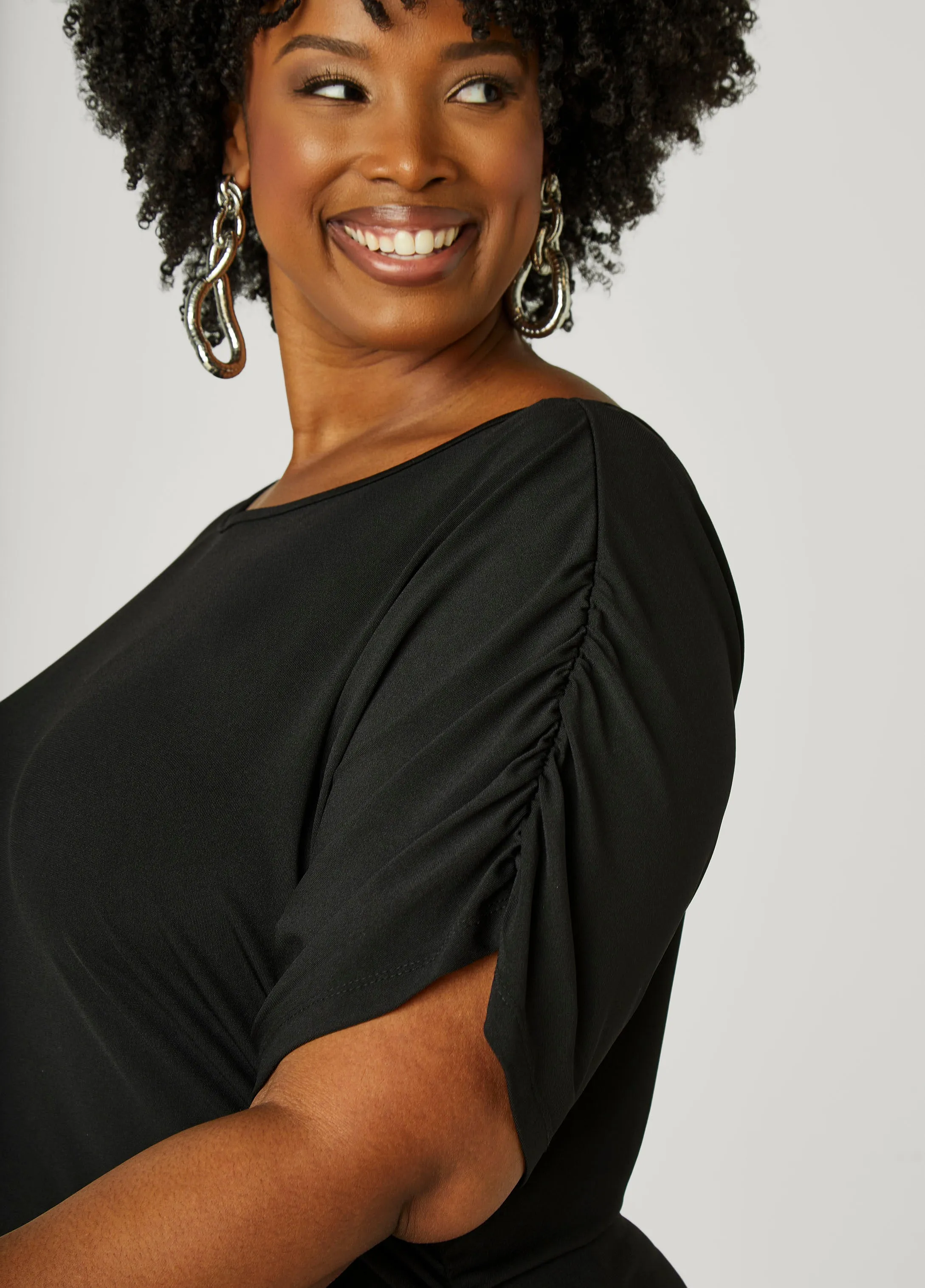 Ruched Stretch Knit Top sold by Ashley Stewart product image thumbnail 4