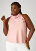 Satin Cowl Neck Top sold by Ashley Stewart