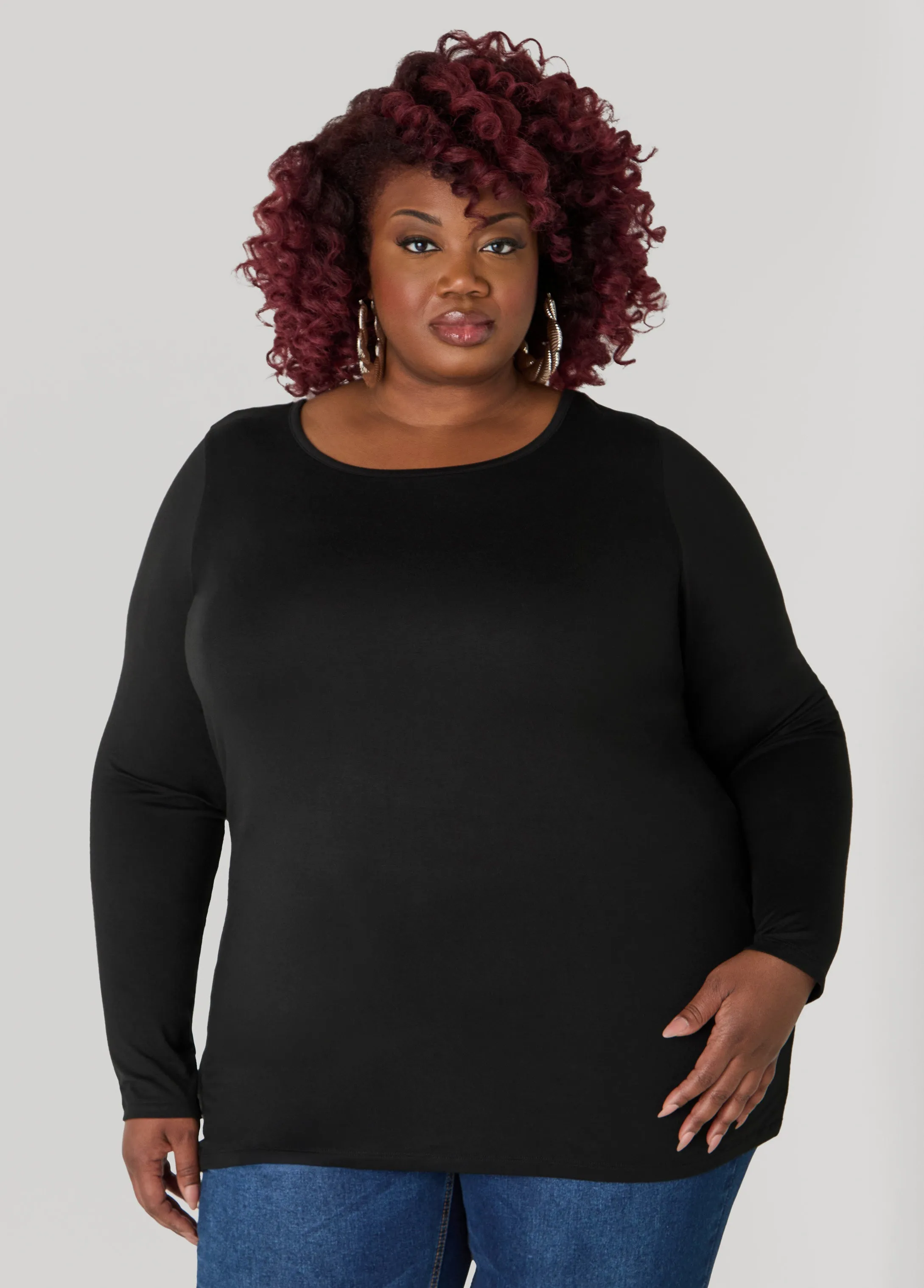 Basic Long Sleeved Tunic sold by Ashley Stewart