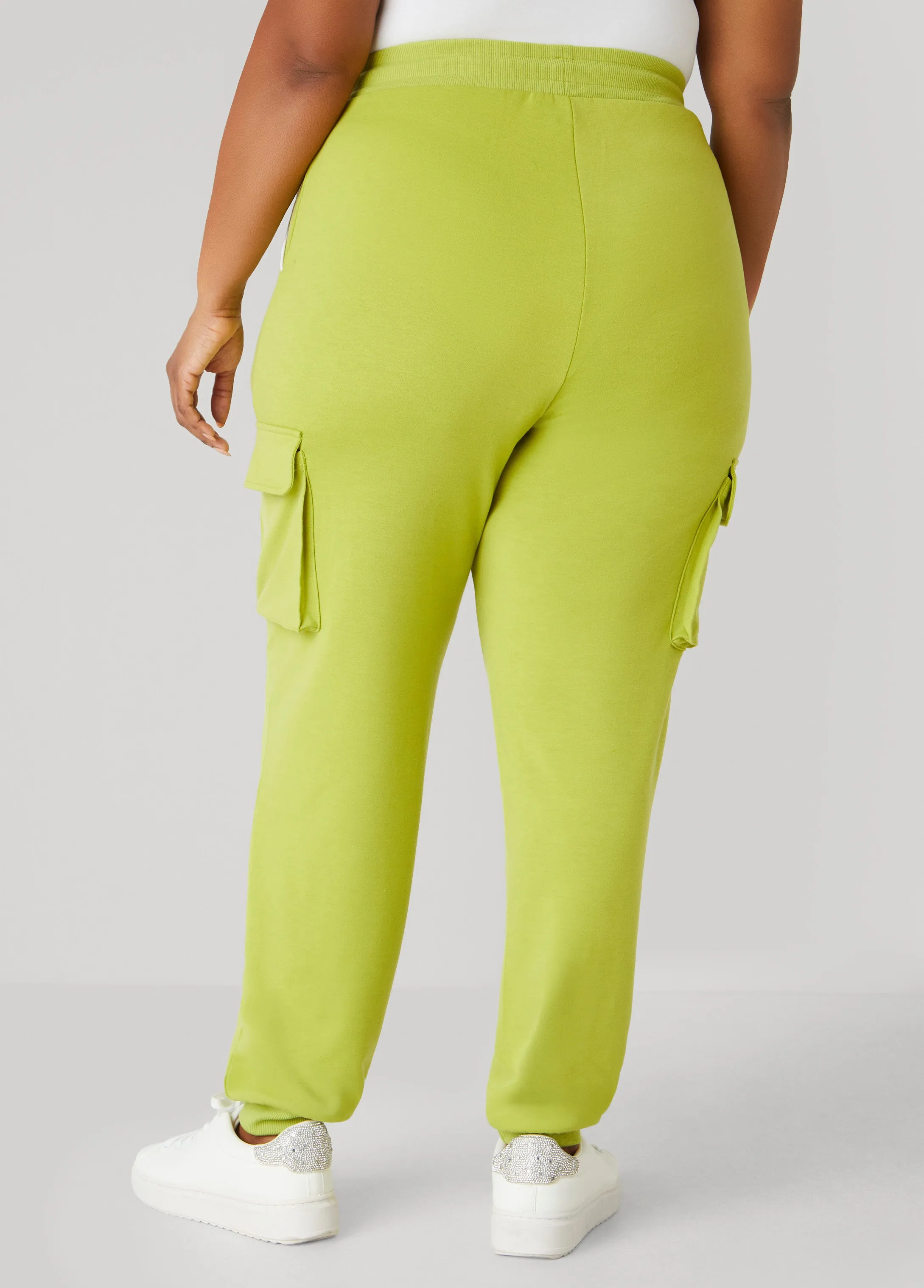 Piped French Terry Cargo Joggers sold by Ashley Stewart product image thumbnail 2