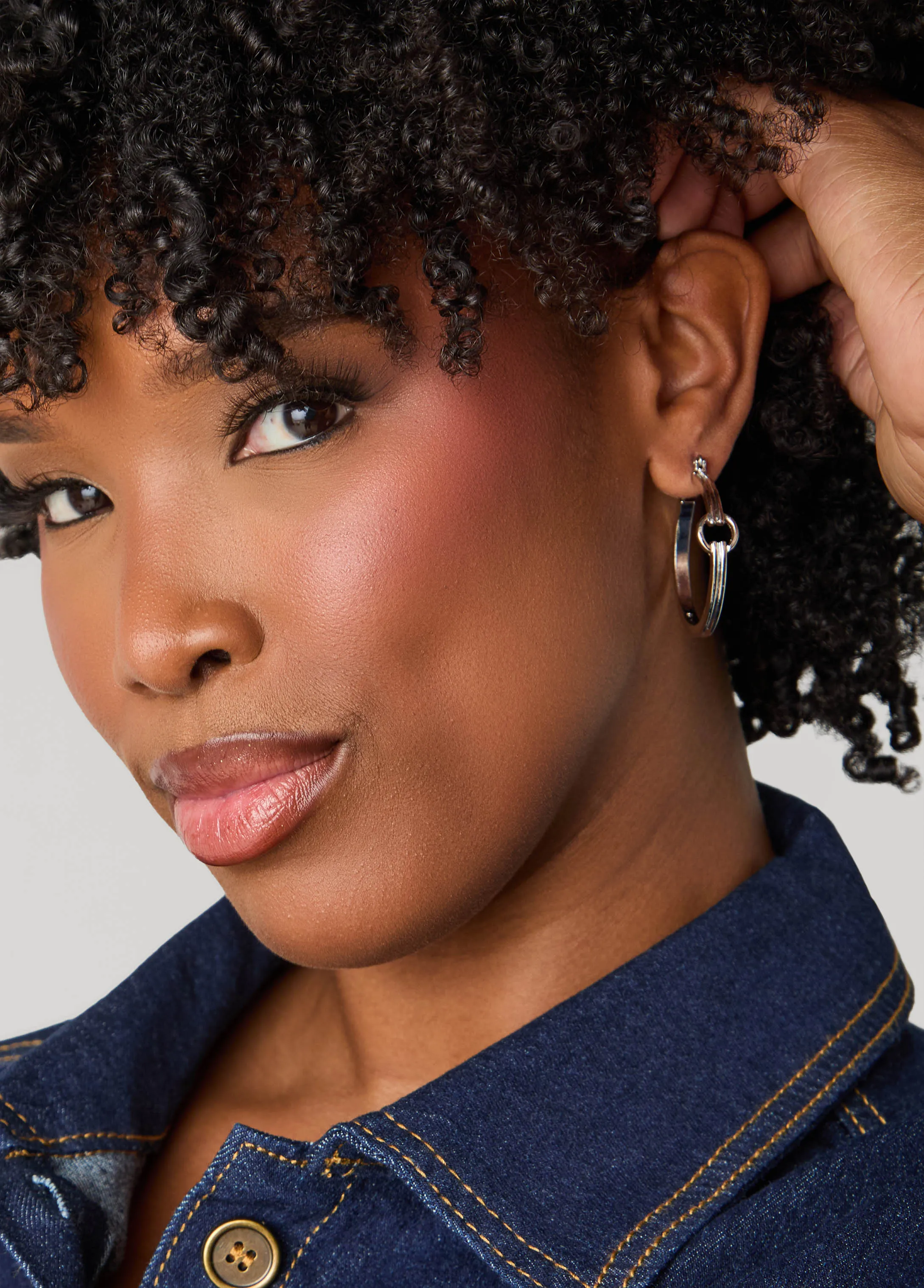 Silver Tone Hoop Earrings sold by Ashley Stewart