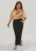 Ruched Satin Shirt sold by Ashley Stewart