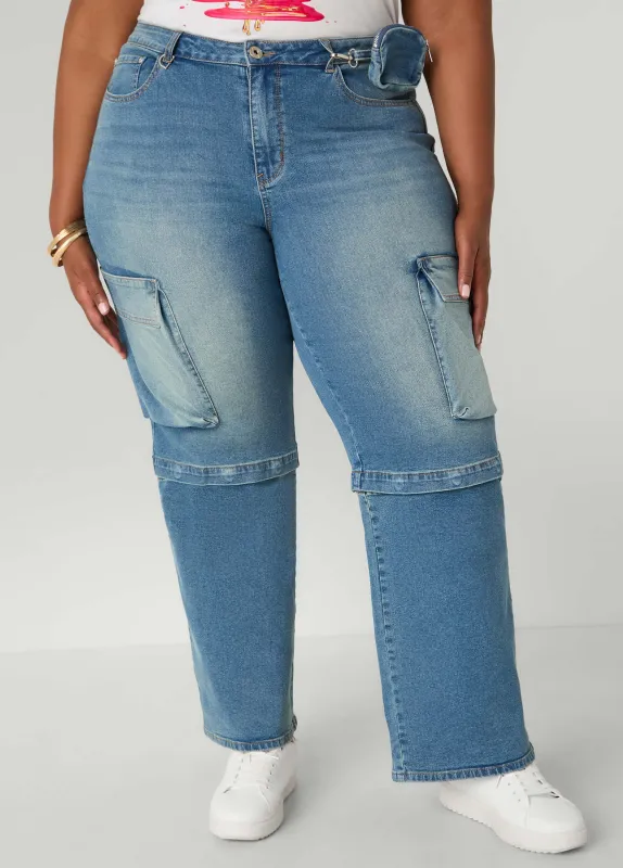 Convertible Cargo Jeans sold by Ashley Stewart