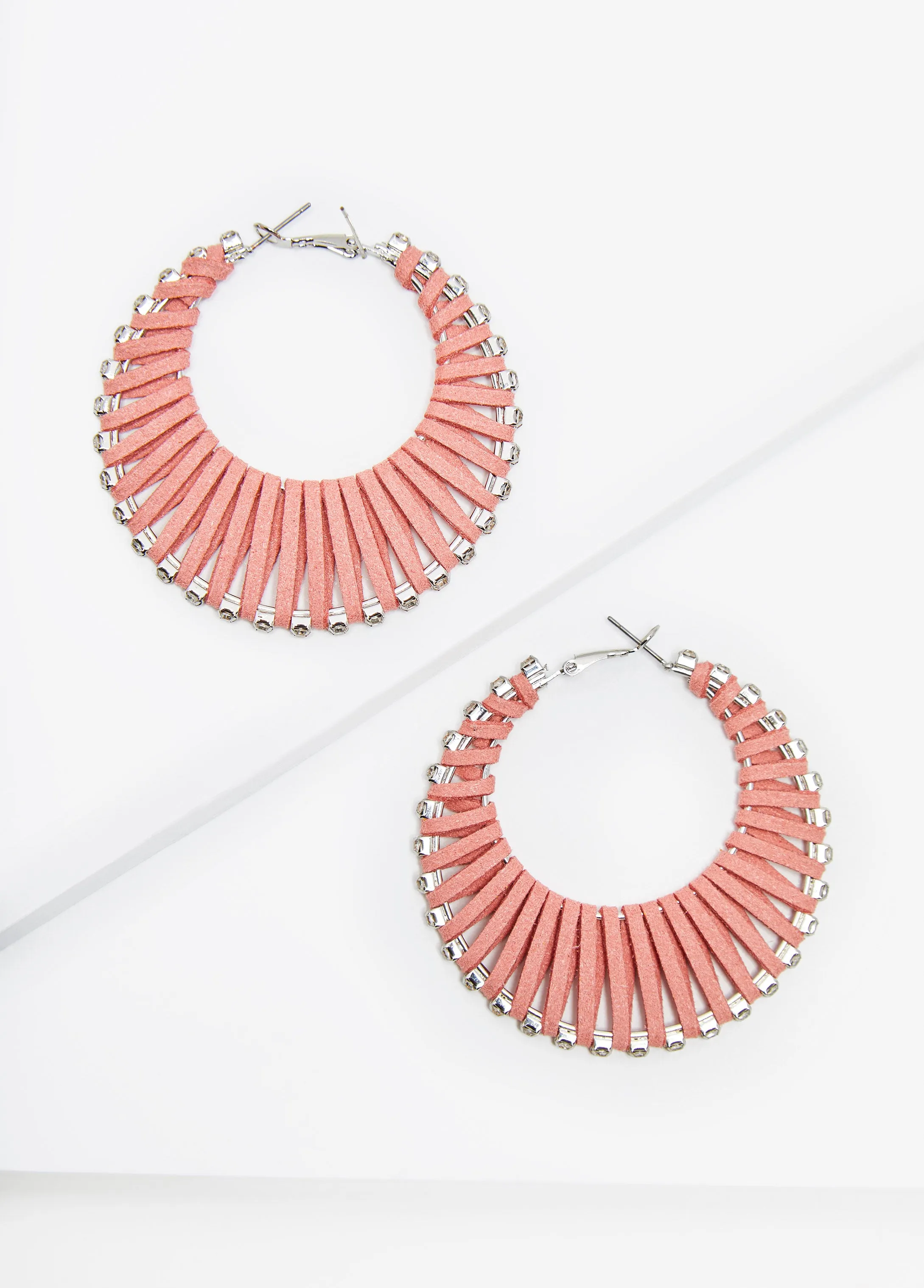 Faux Suede Hoop Earrings sold by Ashley Stewart product image thumbnail 2