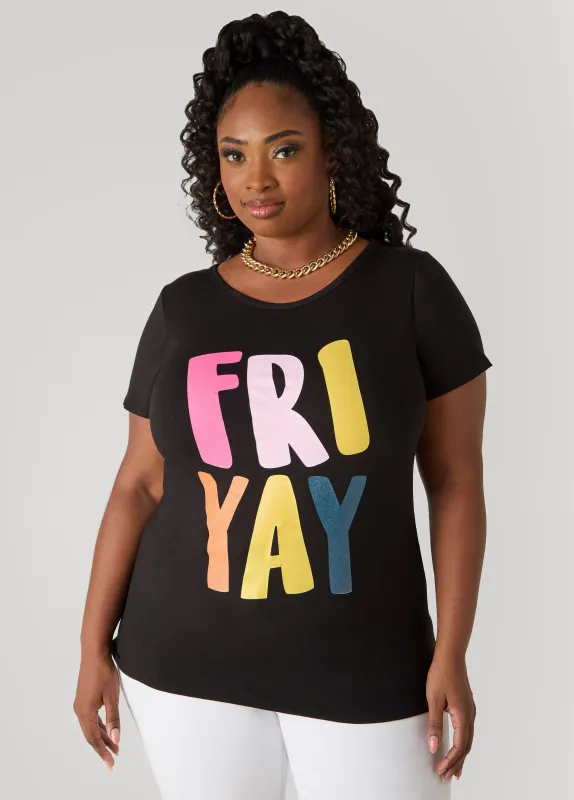 FRIYAY Graphic Tee sold by Ashley Stewart