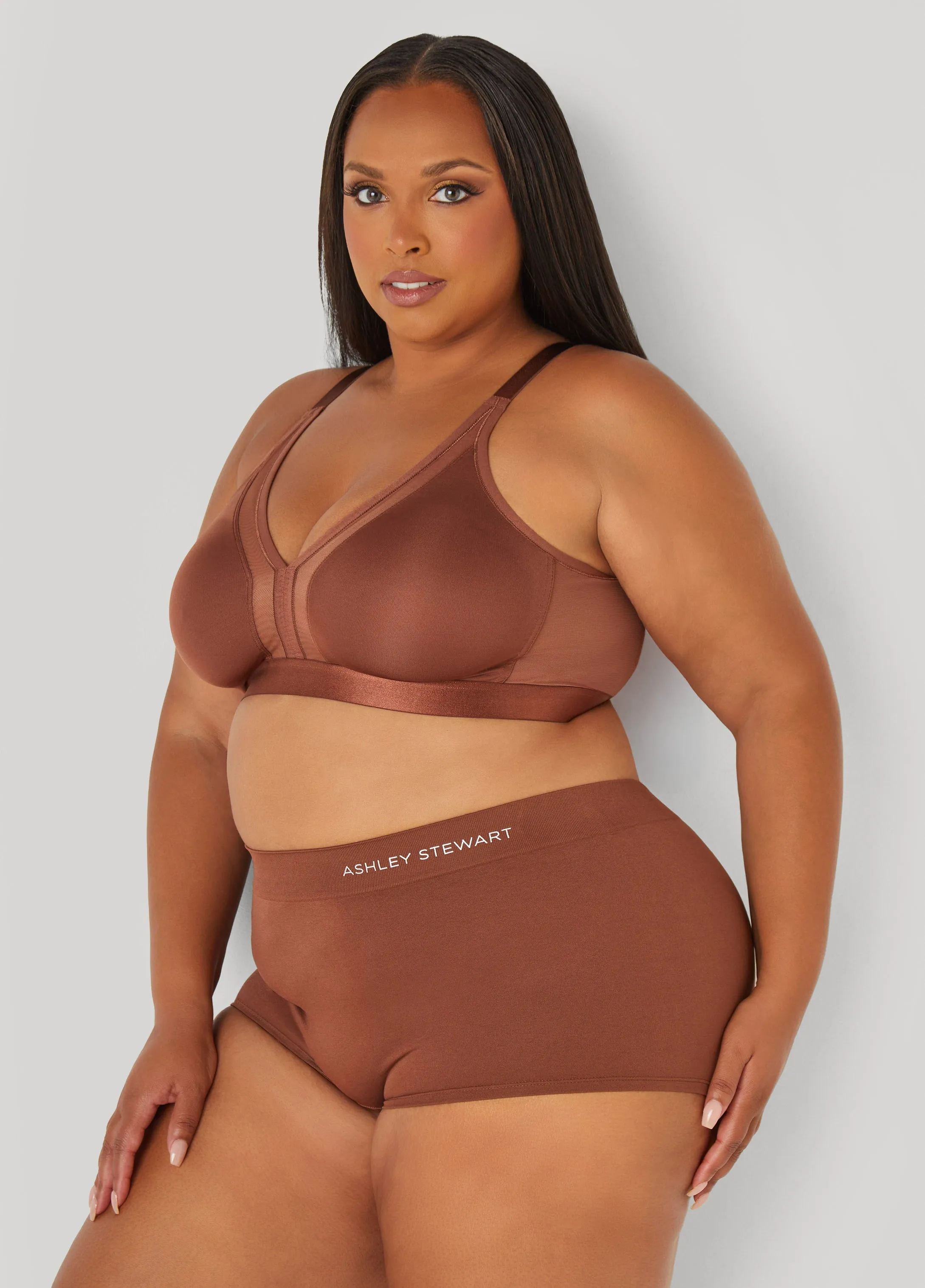 Mesh And Micro Wireless Bra sold by Ashley Stewart product image thumbnail 3