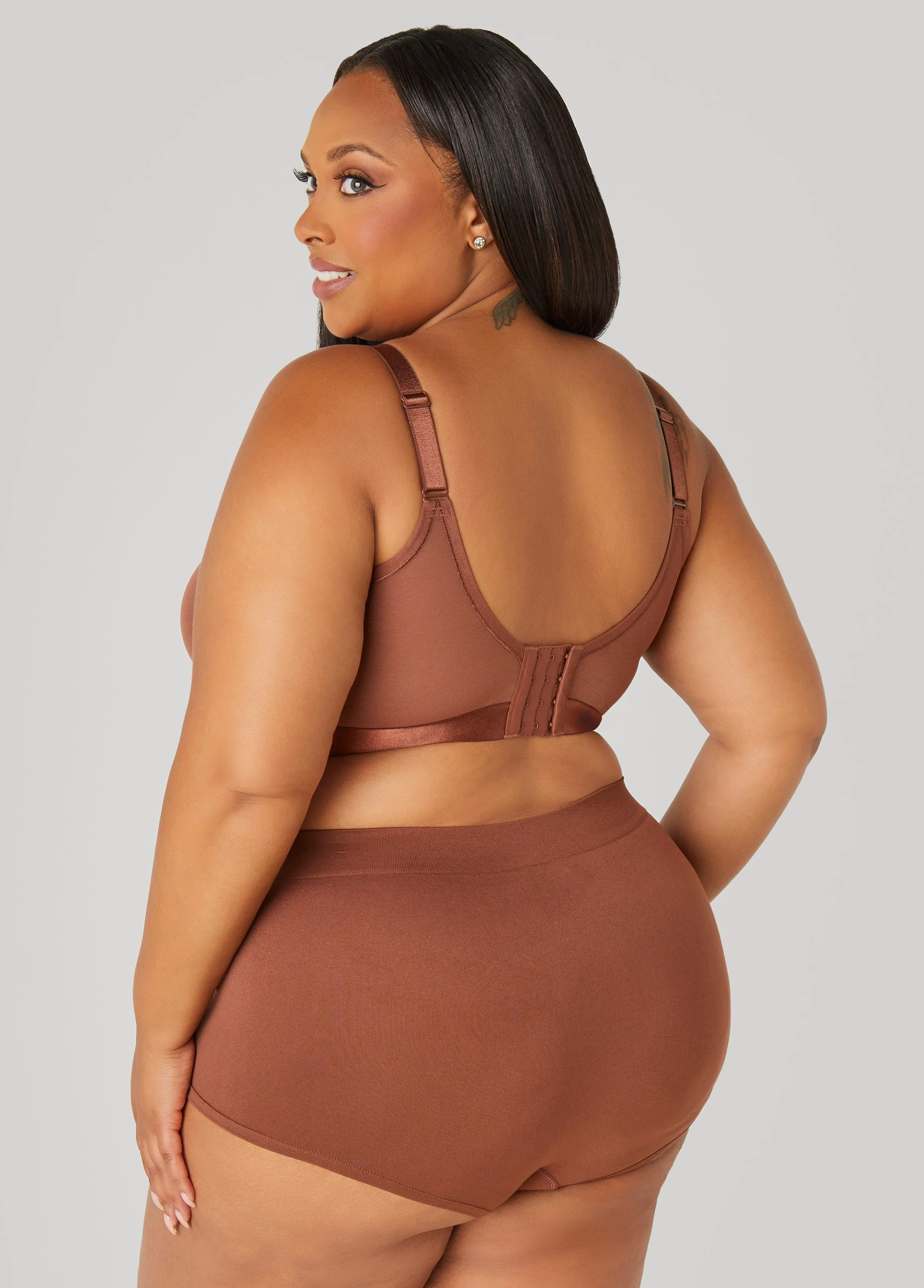 Mesh And Micro Wireless Bra sold by Ashley Stewart product image thumbnail 2