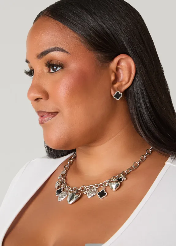 Clover And Hearts Necklace Set sold by Ashley Stewart