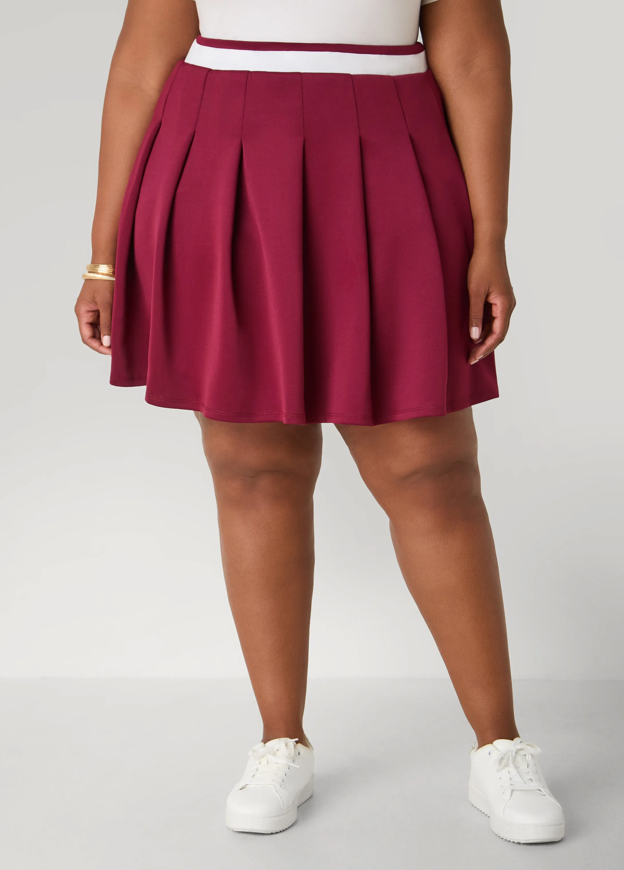 Pleated Tennis Skort sold by Ashley Stewart product image thumbnail 3