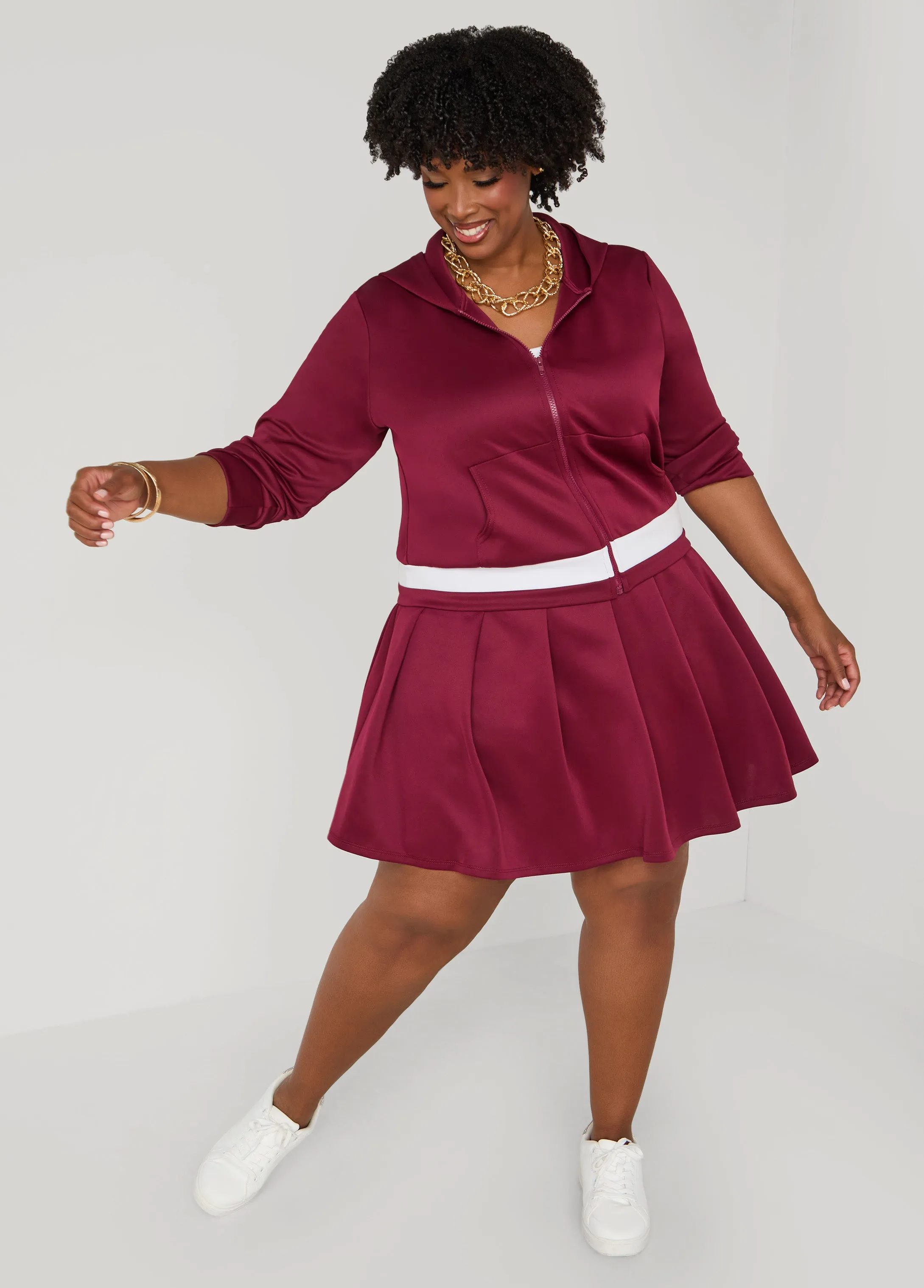 Pleated Tennis Skort sold by Ashley Stewart