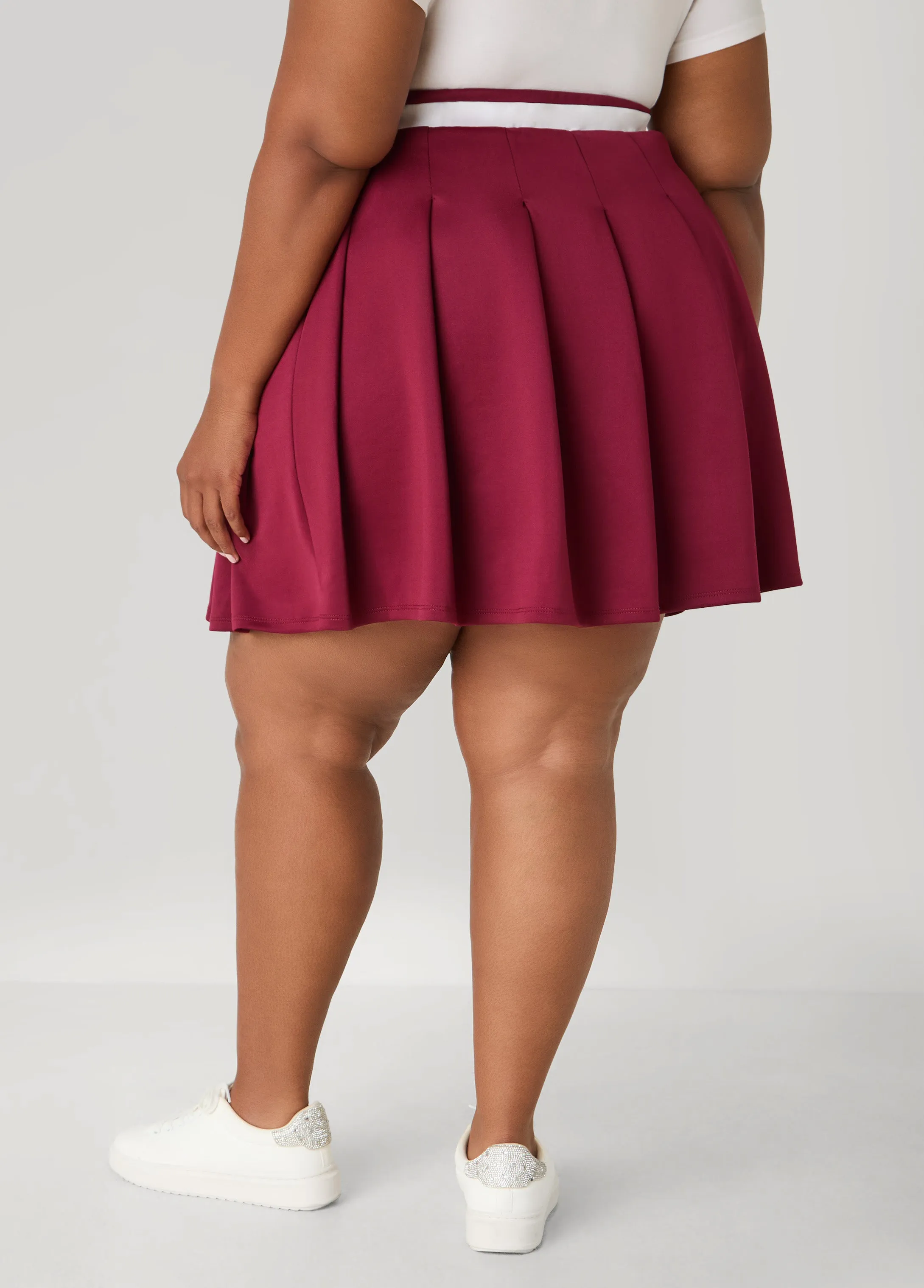 Pleated Tennis Skort sold by Ashley Stewart product image thumbnail 2