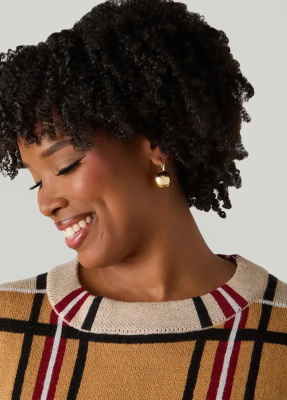 Gold Tone Ball Earrings sold by Ashley Stewart