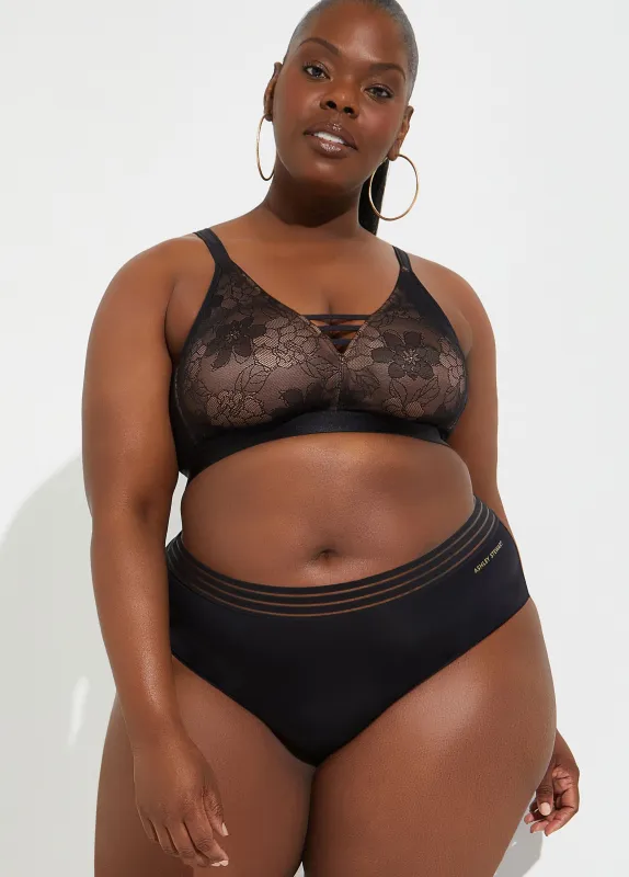 Sheer Waist Micro Brief Panty sold by Ashley Stewart