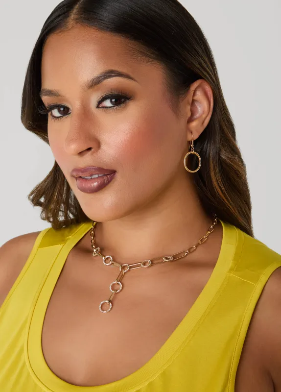 Crystal Ring Necklace sold by Ashley Stewart