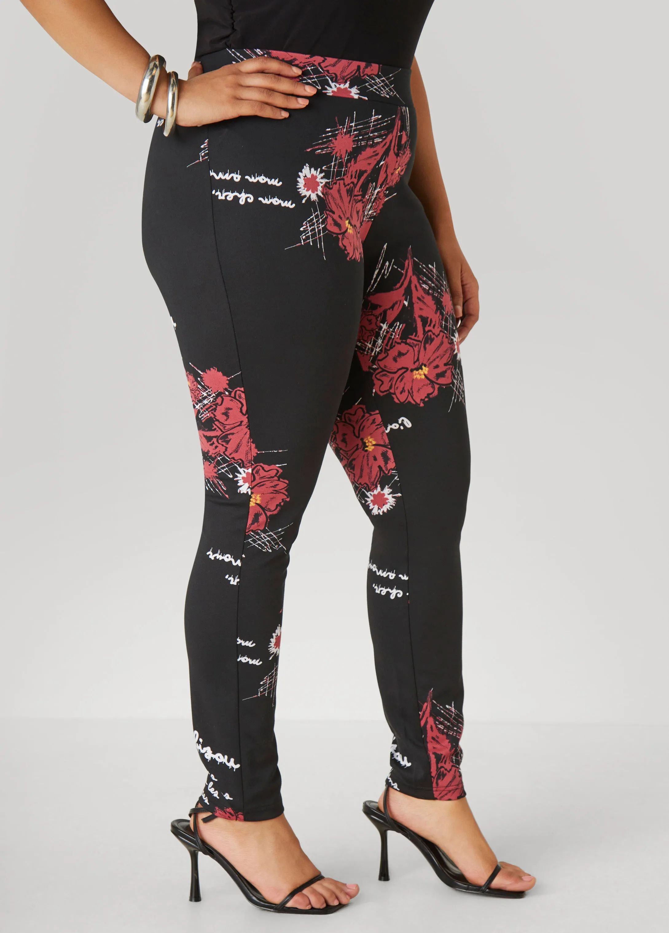 Printed Ponte Leggings sold by Ashley Stewart product image thumbnail 3