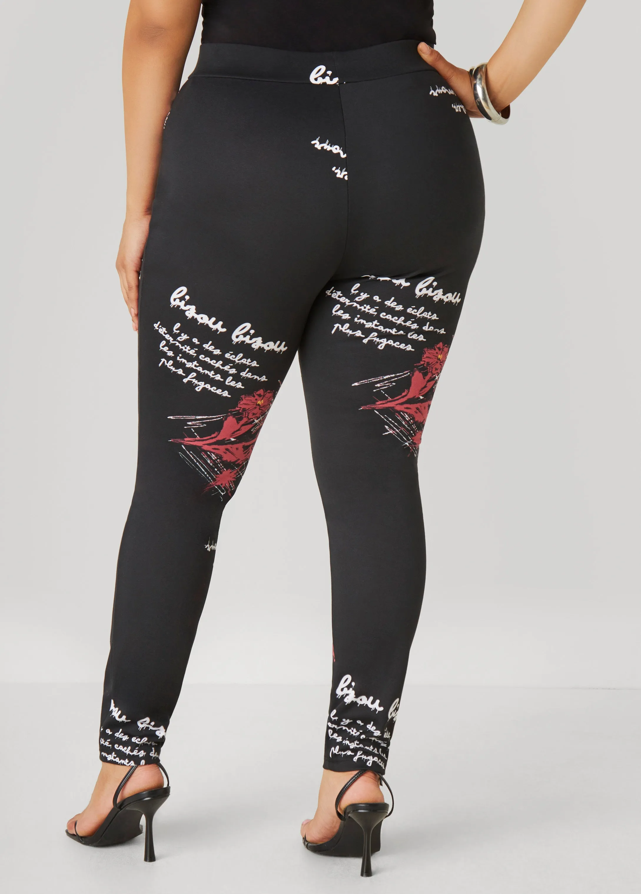 Printed Ponte Leggings sold by Ashley Stewart product image thumbnail 2