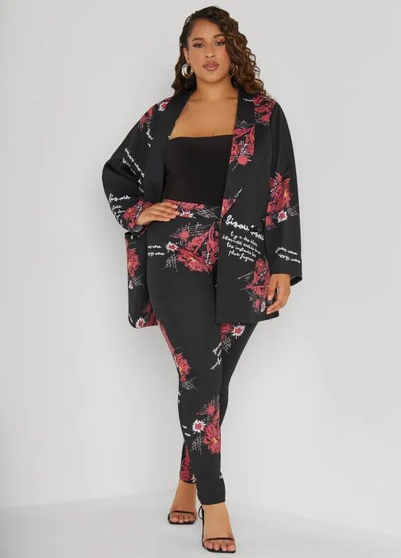 Printed Ponte Leggings sold by Ashley Stewart
