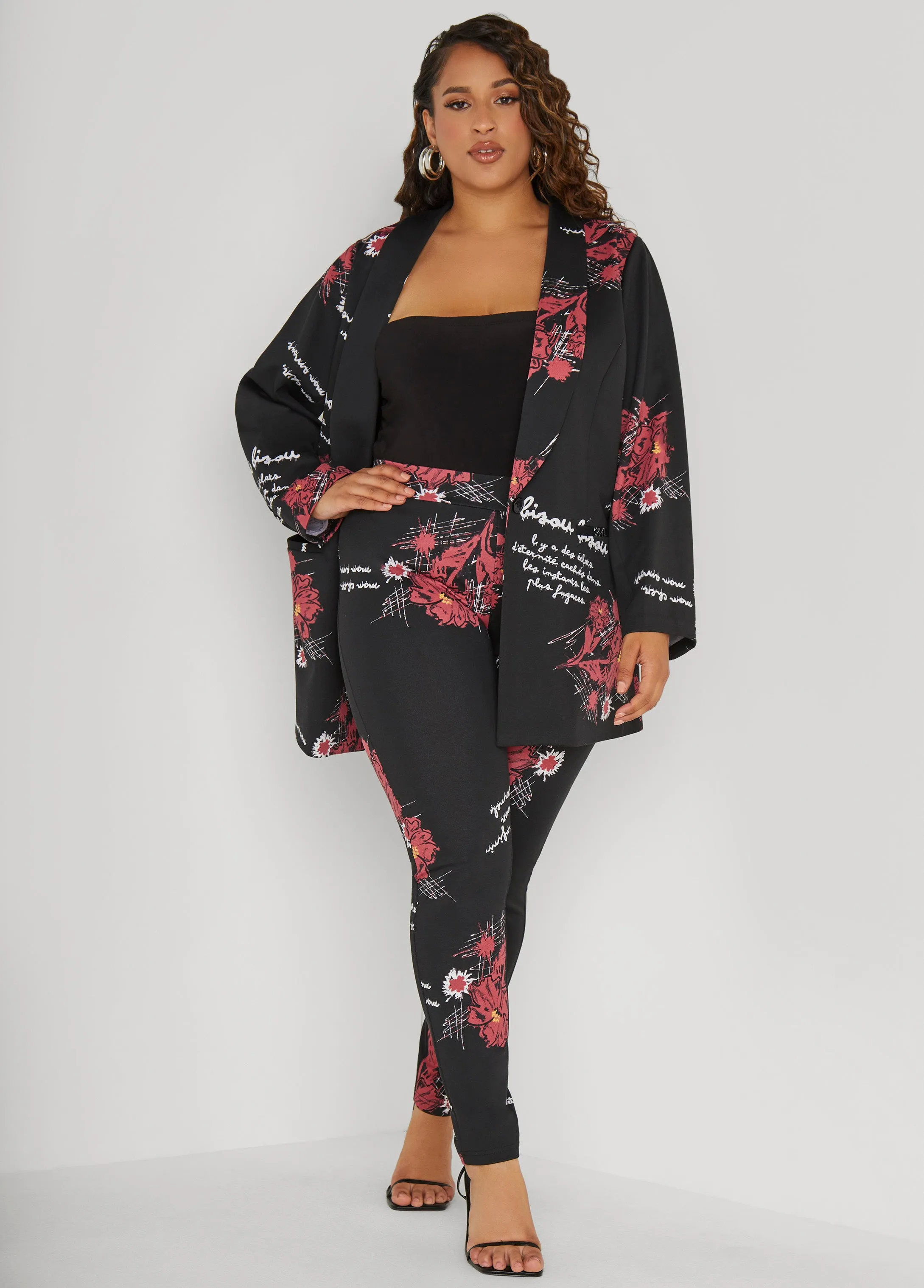 Printed Ponte Leggings sold by Ashley Stewart