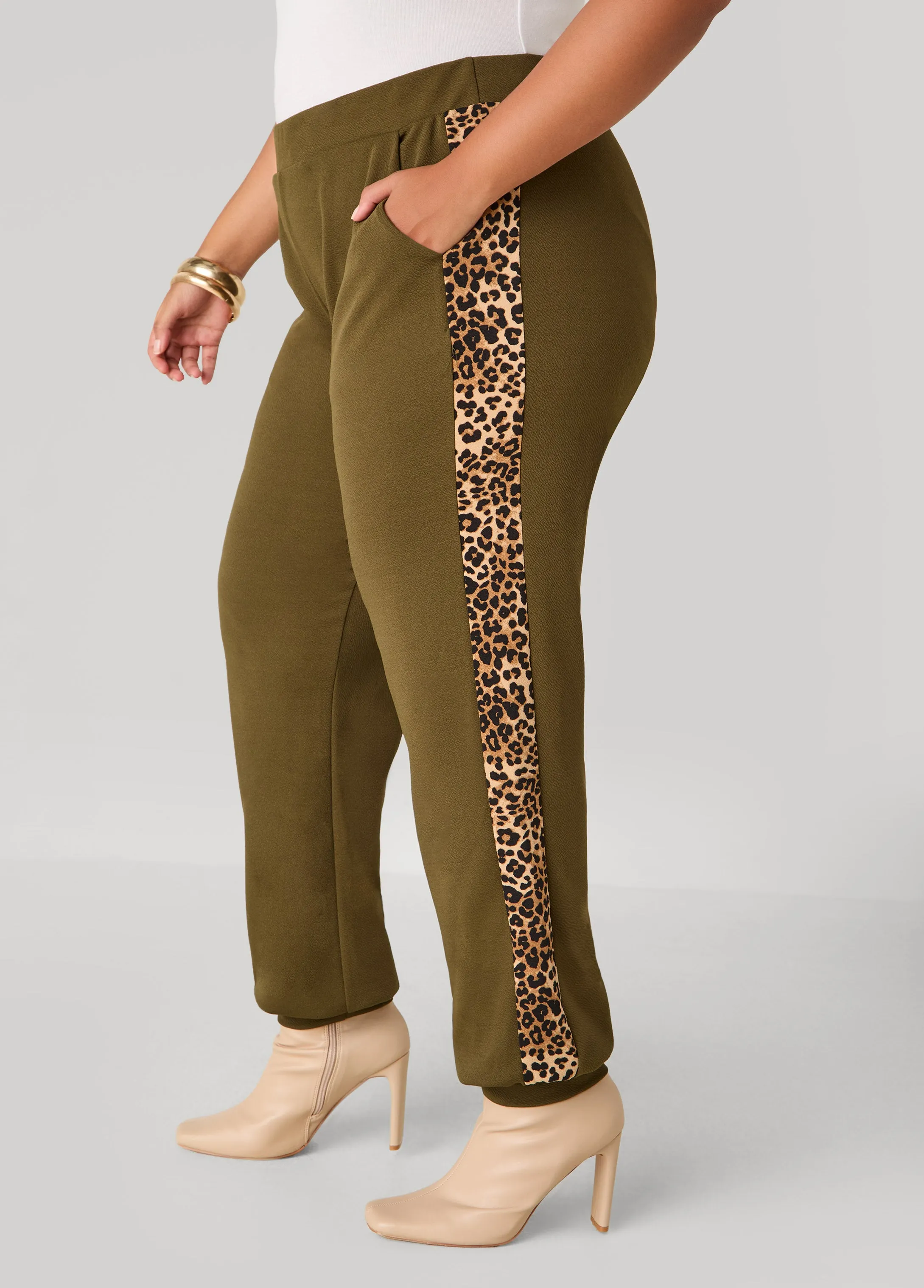 Animal Trimmed Joggers sold by Ashley Stewart product image thumbnail 3