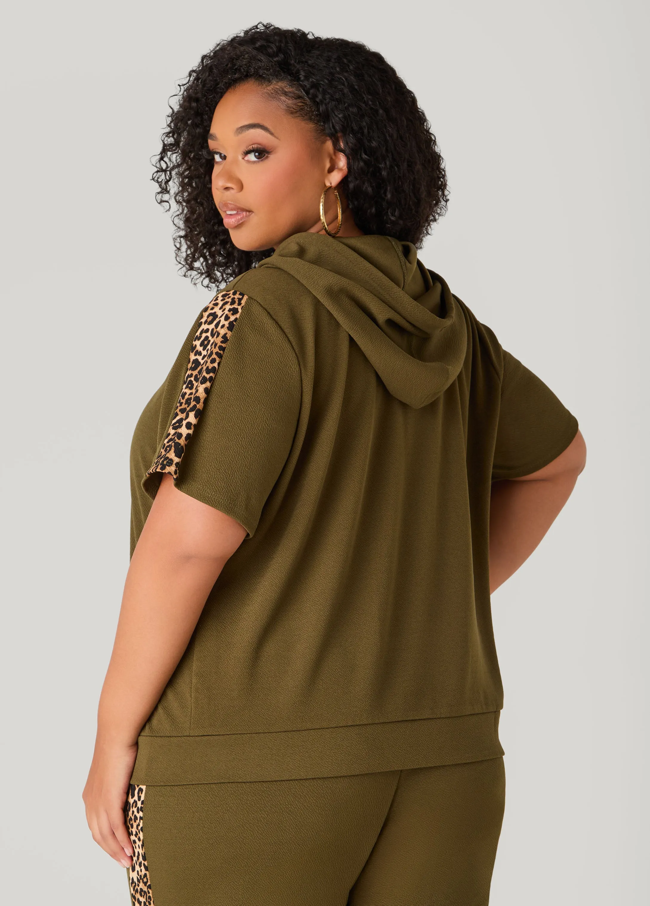 Animal Paneled Hoodie sold by Ashley Stewart product image thumbnail 2