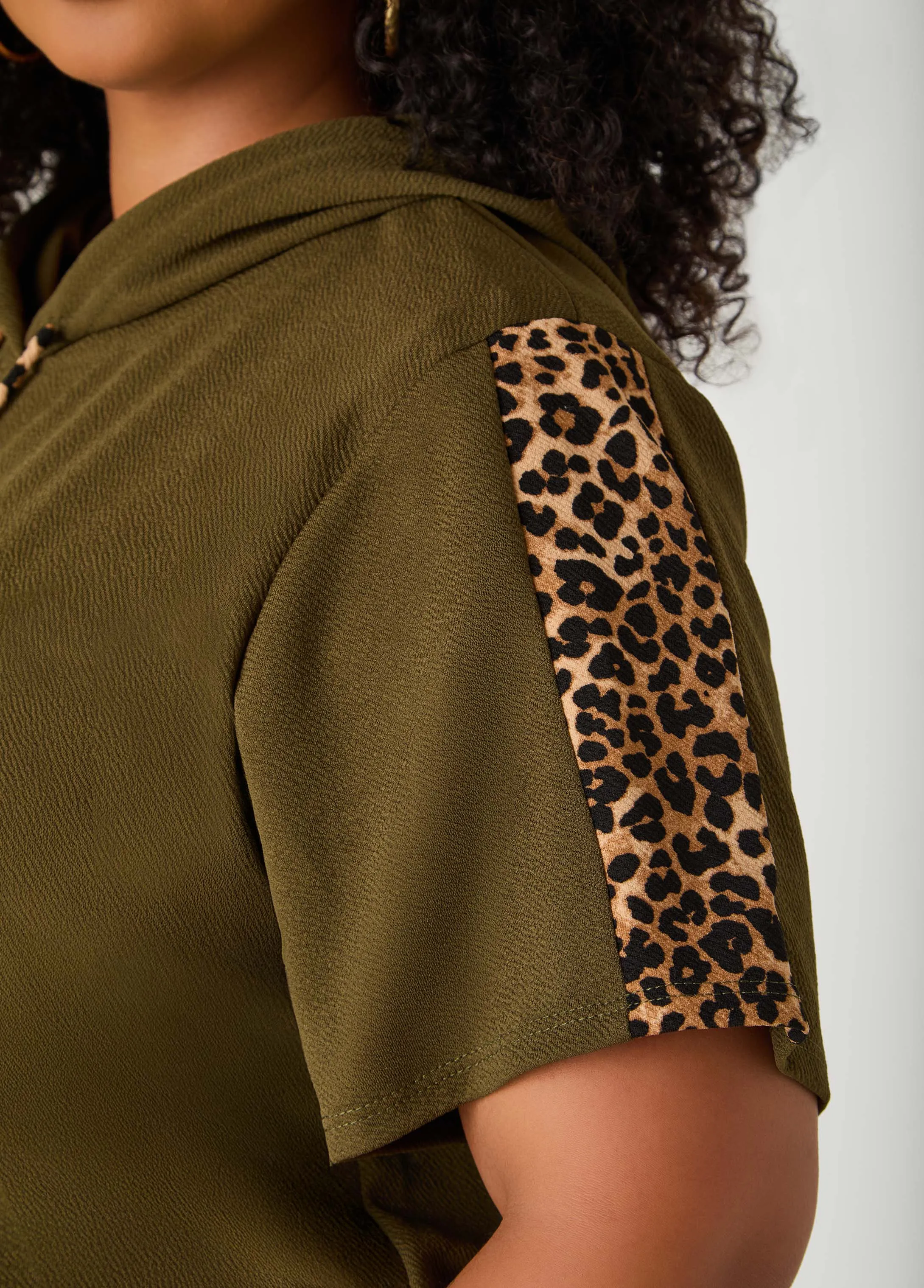 Animal Paneled Hoodie sold by Ashley Stewart product image thumbnail 4