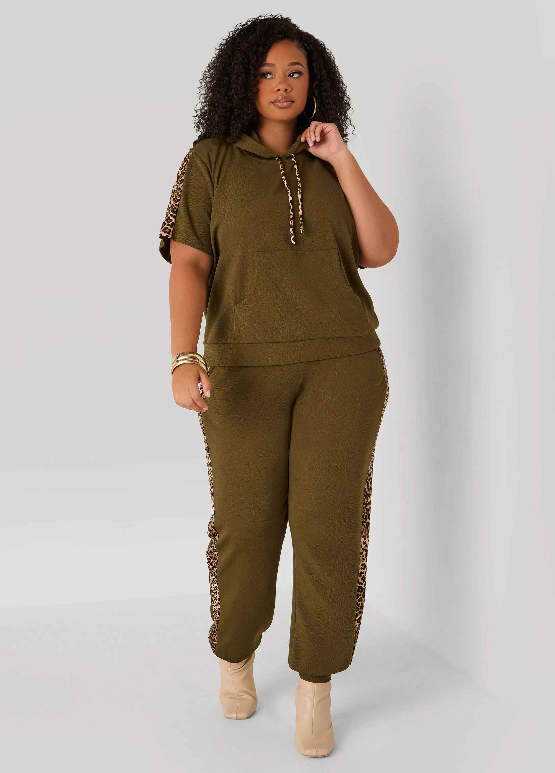 Animal Paneled Hoodie sold by Ashley Stewart product image thumbnail 3