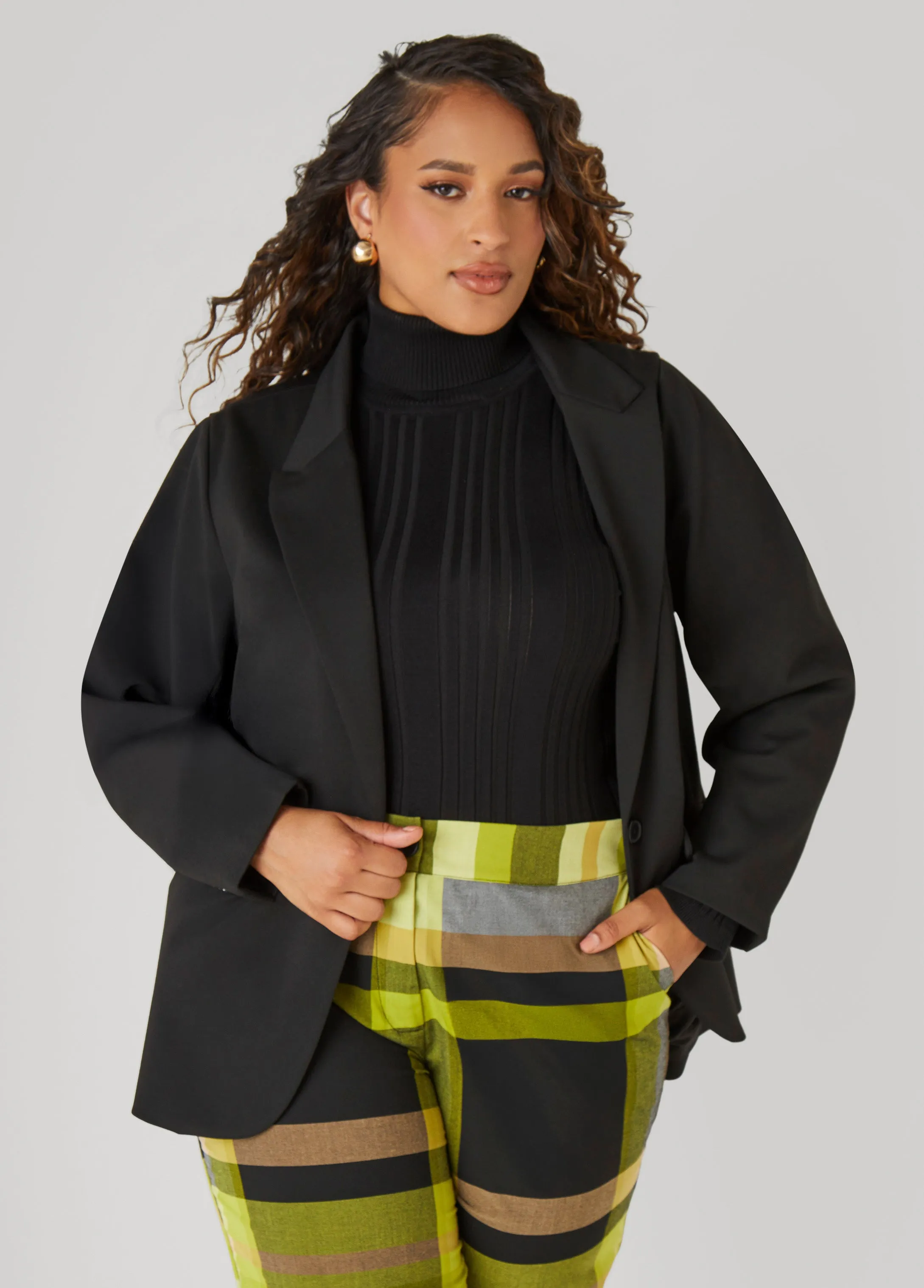 Turtleneck Ribbed Knit Sweater sold by Ashley Stewart product image thumbnail 4