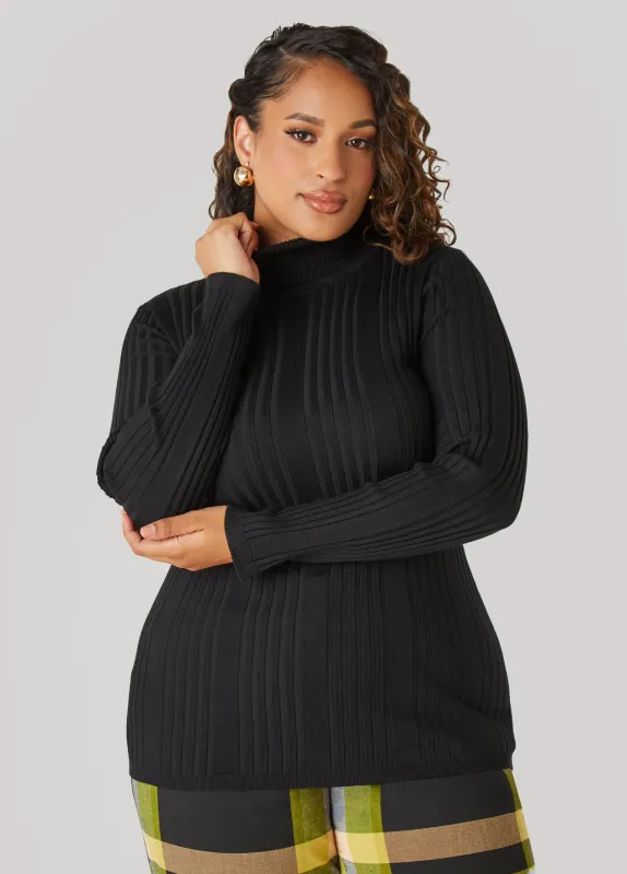 Turtleneck Ribbed Knit Sweater sold by Ashley Stewart