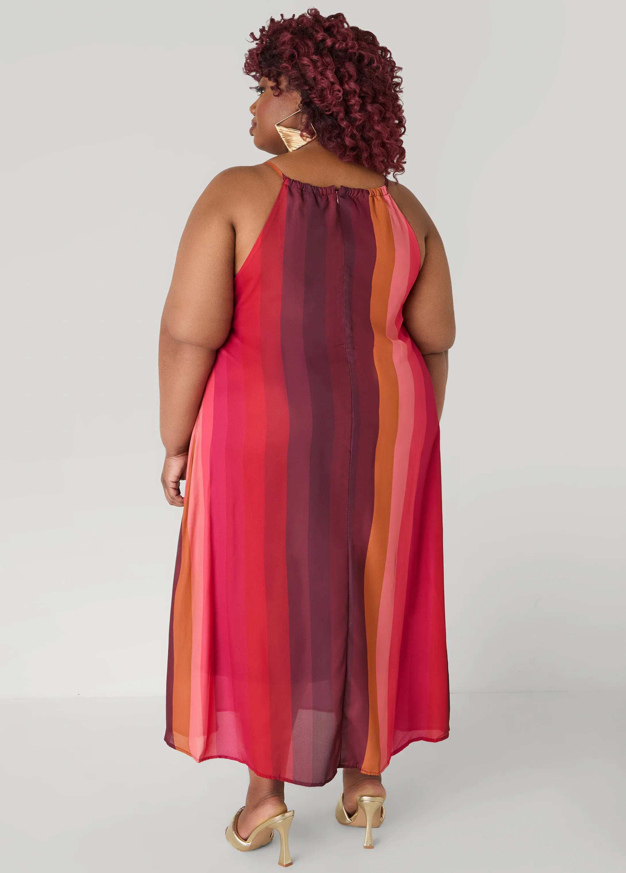 Ombre Striped Maxi Dress sold by Ashley Stewart product image thumbnail 2