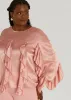 Ruffled Textured Satin Blouse sold by Ashley Stewart