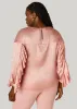Ruffled Textured Satin Blouse sold by Ashley Stewart
