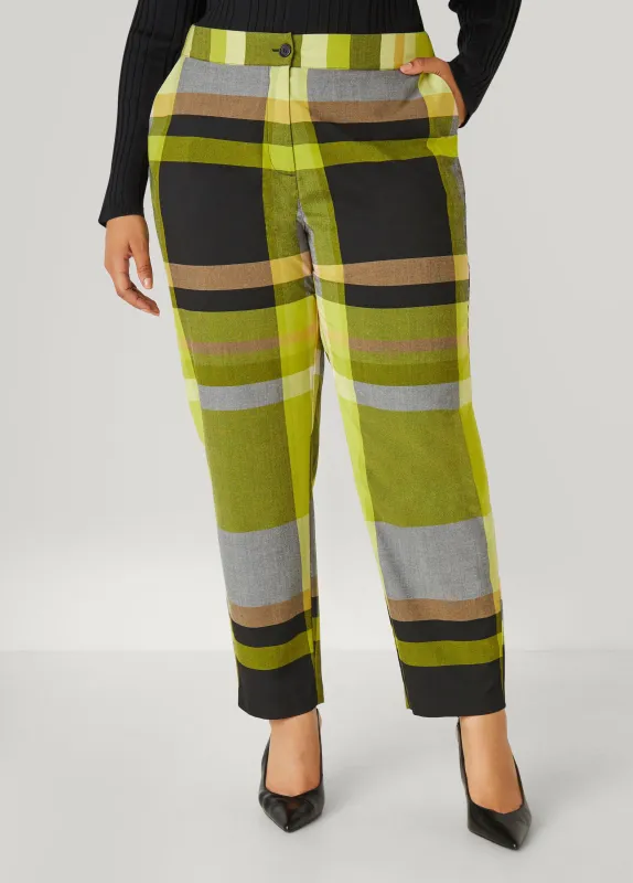 Tapered Plaid Ankle Pants sold by Ashley Stewart