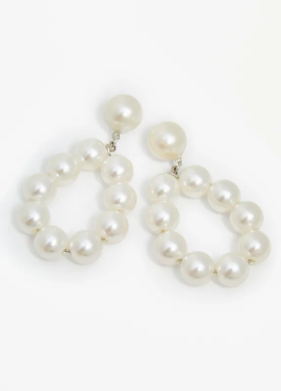 Faux Pearl Drop Ring Earrings sold by Ashley Stewart