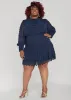 Crochet Trimmed Pompom Dress sold by Ashley Stewart