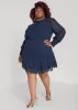 Crochet Trimmed Pompom Dress sold by Ashley Stewart