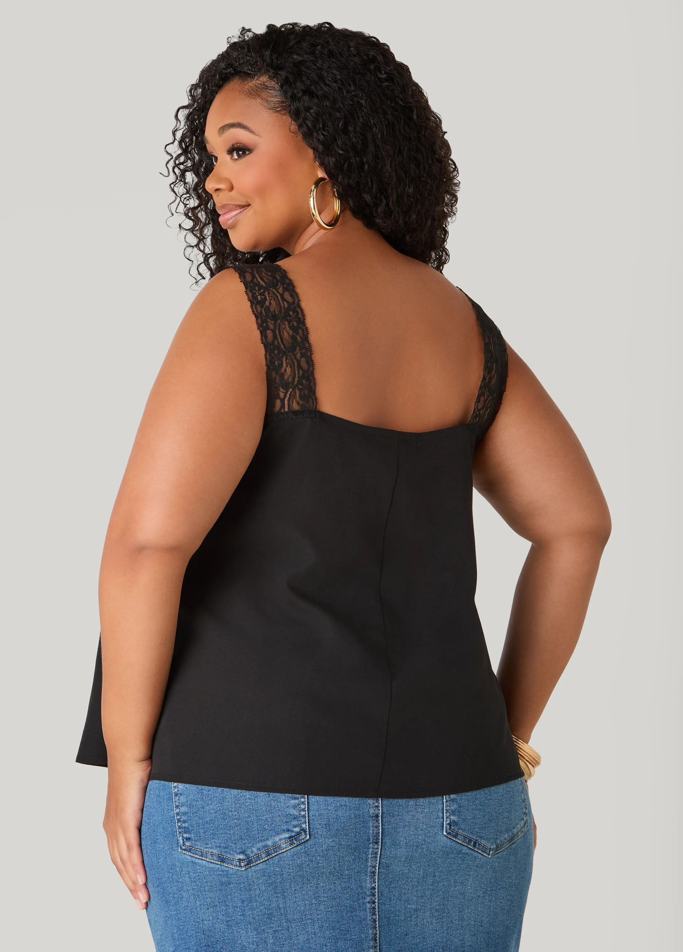 Lace Trimmed Cami sold by Ashley Stewart product image thumbnail 2