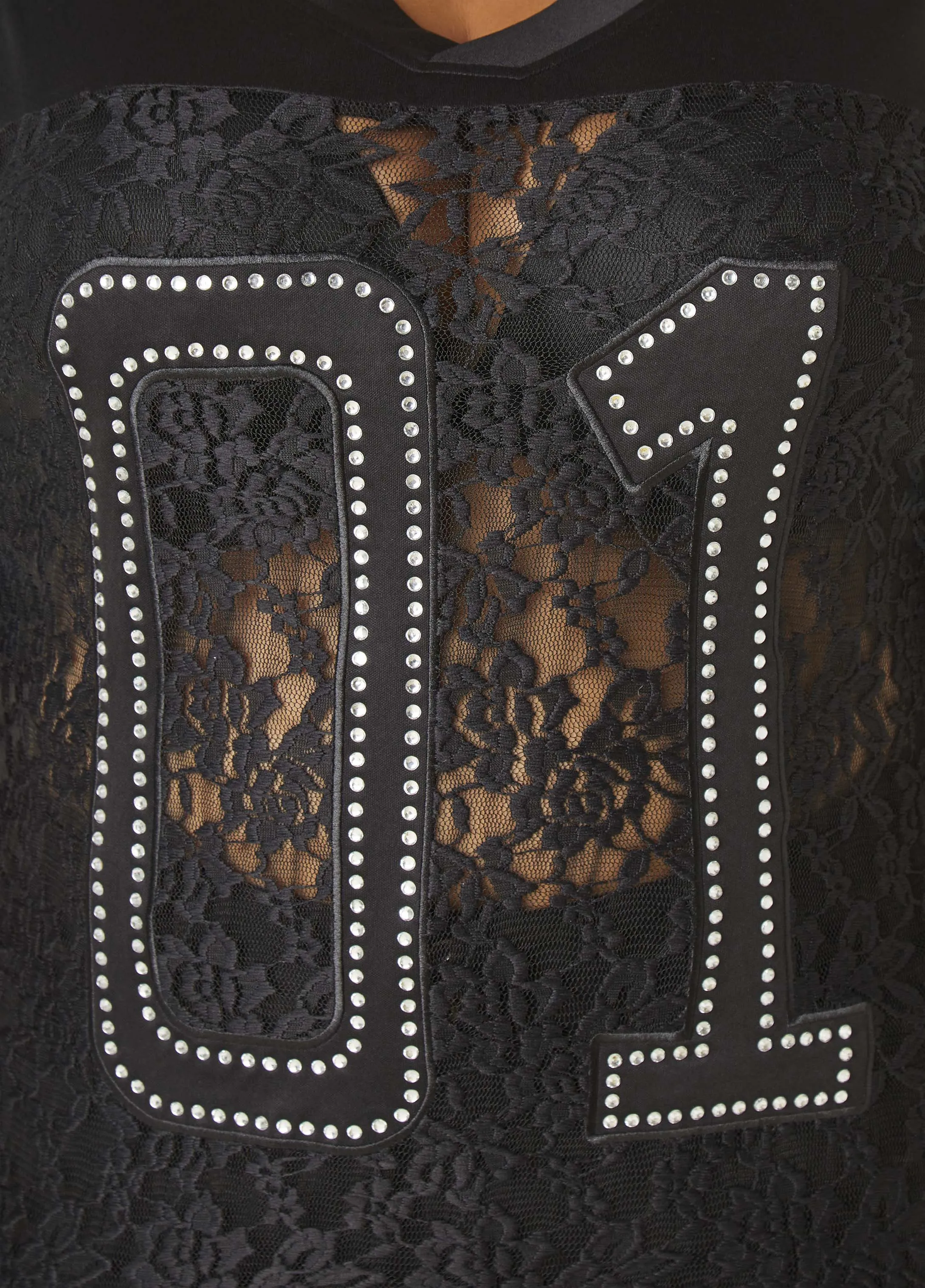 Crystal 01 Lace Jersey Tee sold by Ashley Stewart product image thumbnail 4