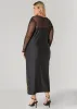 Mesh Paneled Floral Midaxi Dress sold by Ashley Stewart