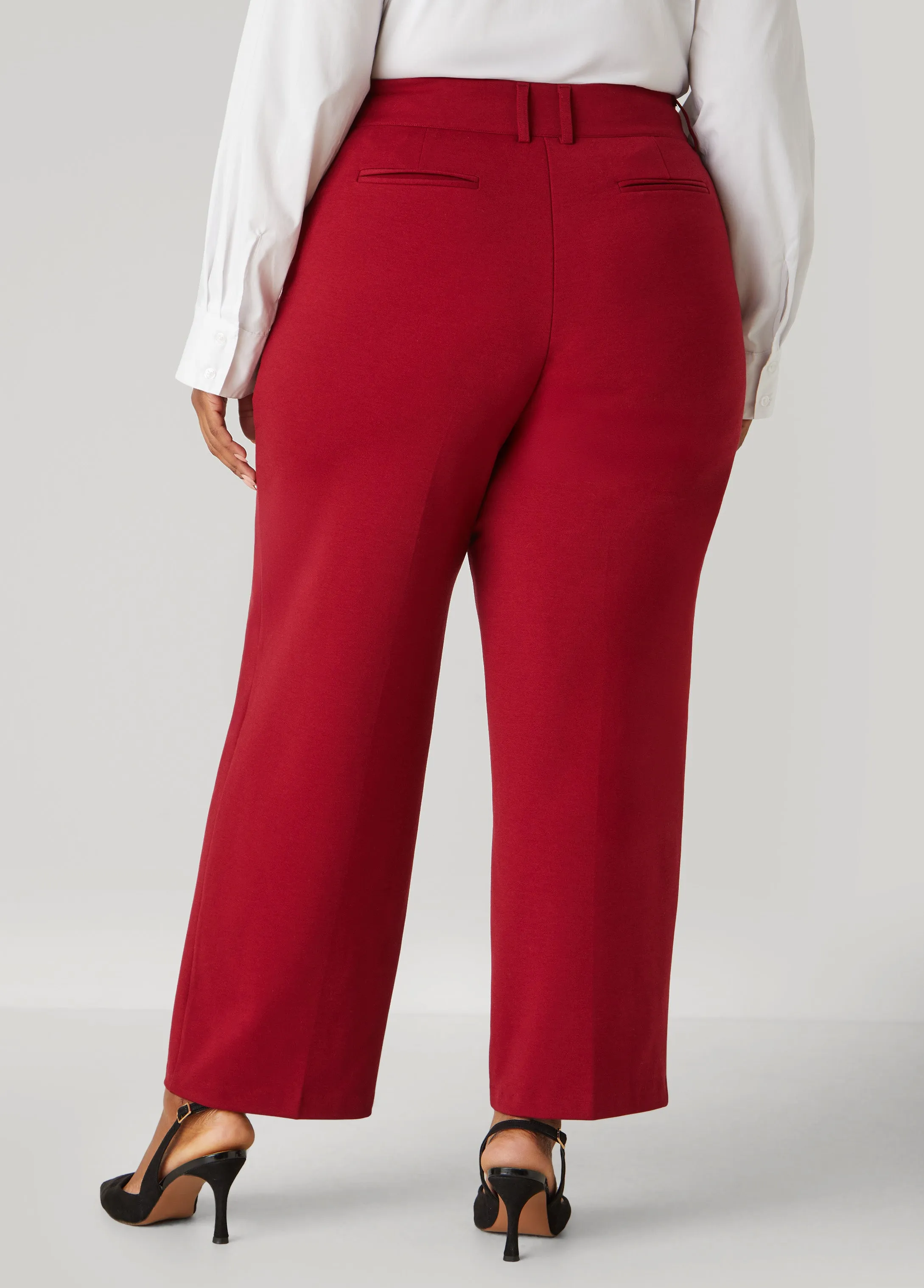 Ponte Straight Leg Trouser sold by Ashley Stewart product image thumbnail 2
