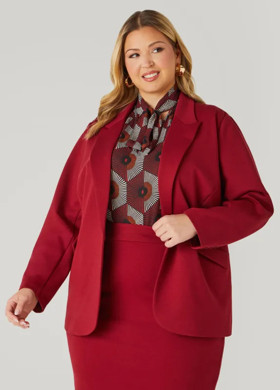 Button Front Blazer sold by Ashley Stewart