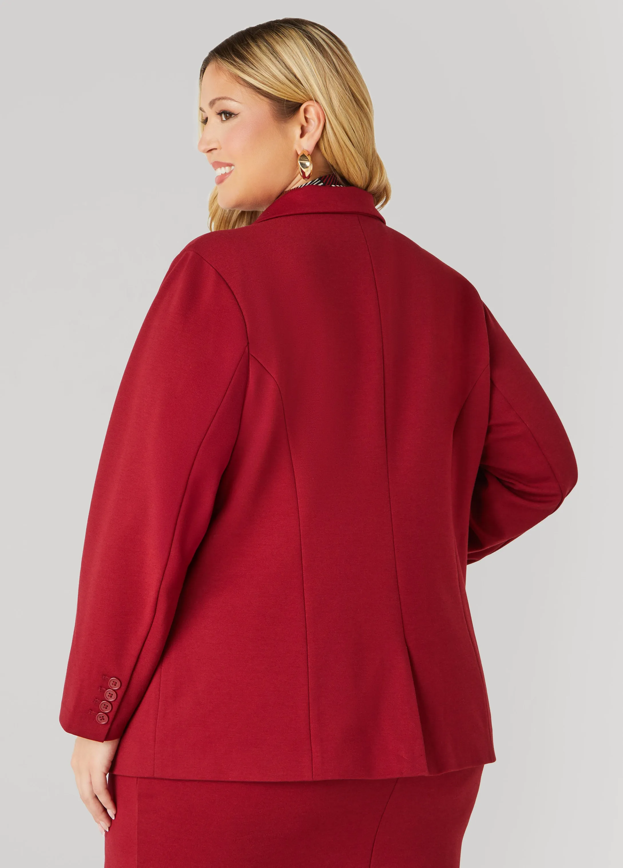 Button Front Blazer sold by Ashley Stewart product image thumbnail 4