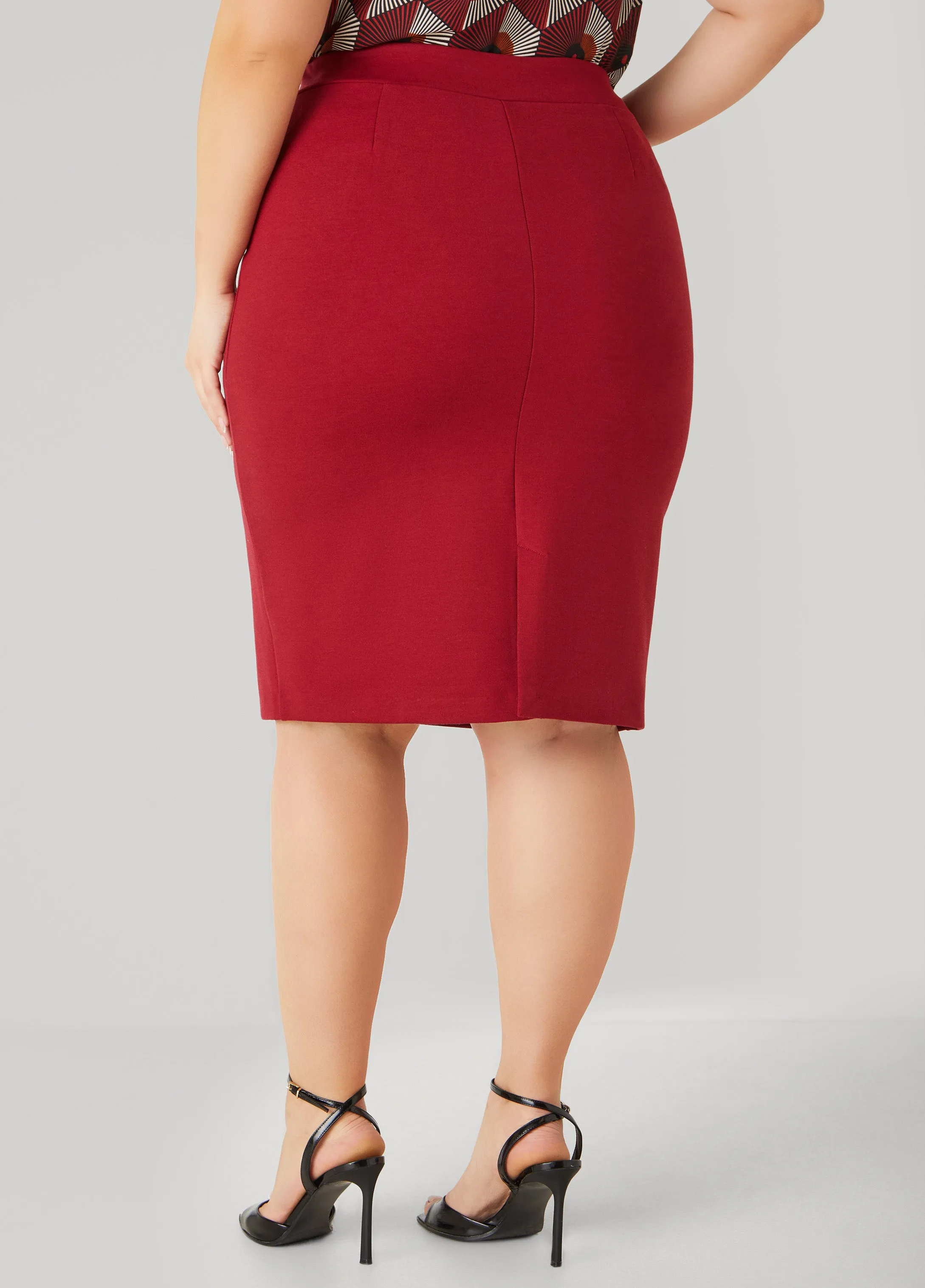 Slip On Pencil Skirt sold by Ashley Stewart product image thumbnail 2